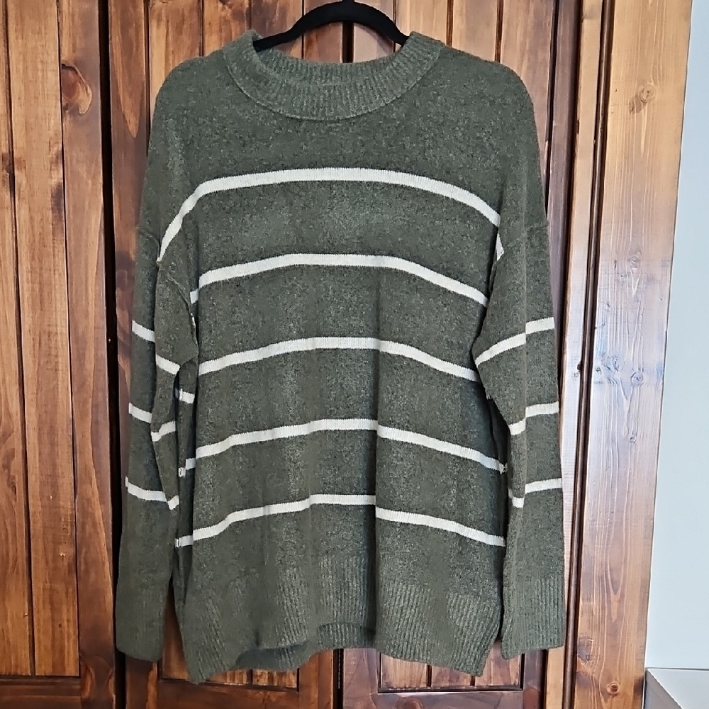 Aerie Forest Green Cozy Knit Top